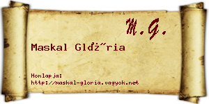 Maskal Glória névjegykártya